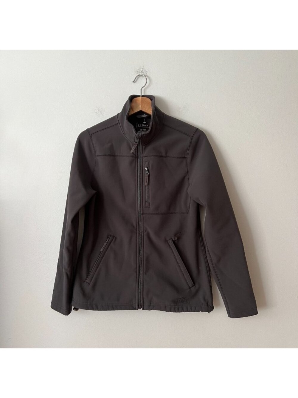 L.L. Bean Windproof Soft-Shell Gray Jacket Women's Size XS